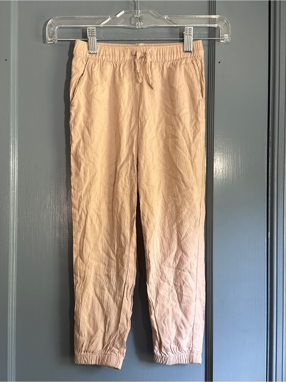 H&M Peach Elastic-Waist Kids Joggers